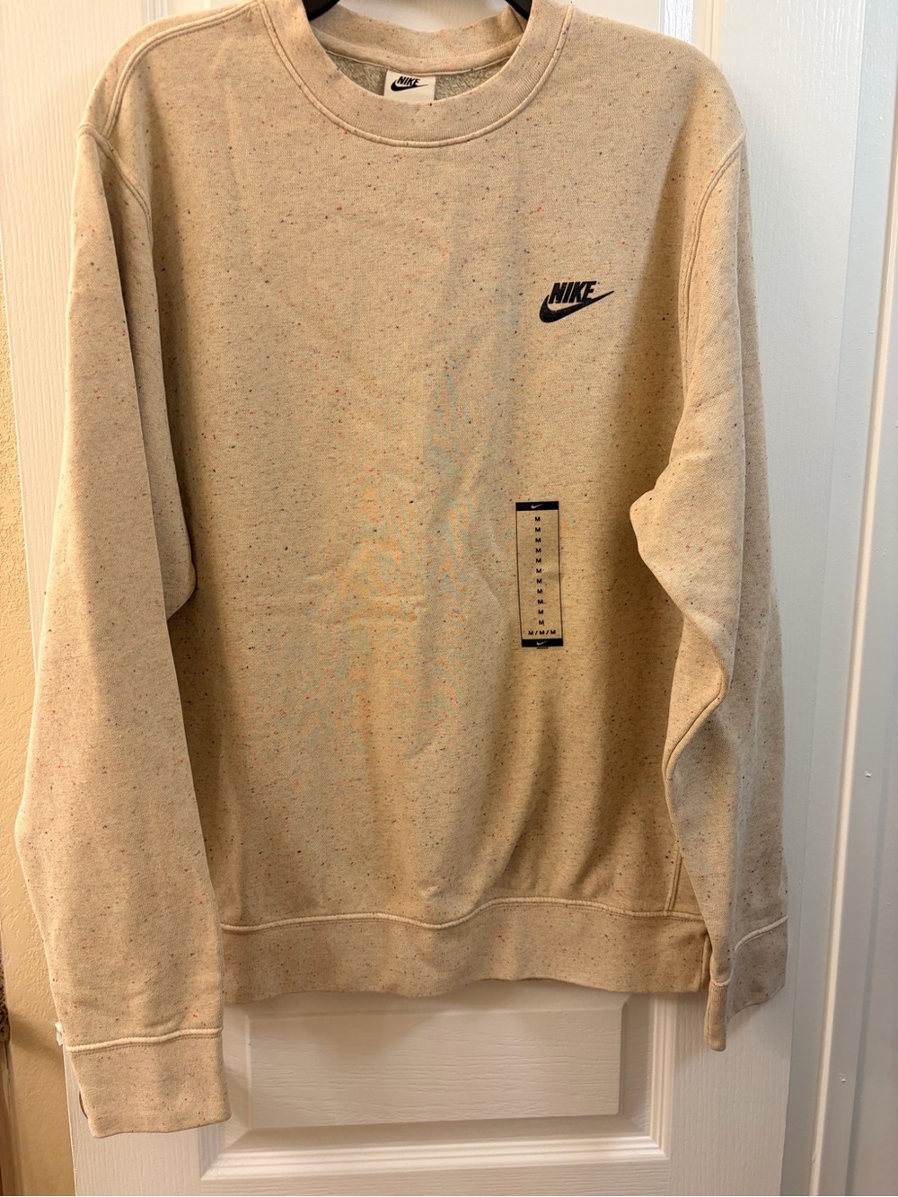 Nike Cream Speckled Crewneck Sweatshirt, NWT